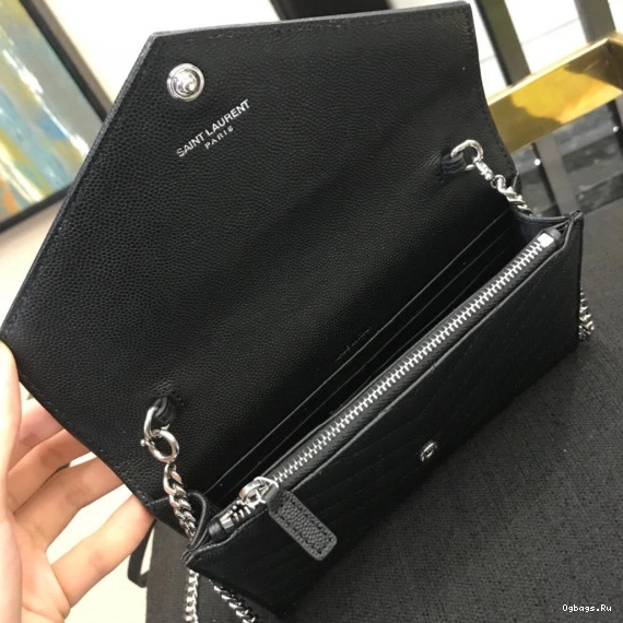CHAIN MATELASSÉ YSL CASSANDRE WALLET 0813